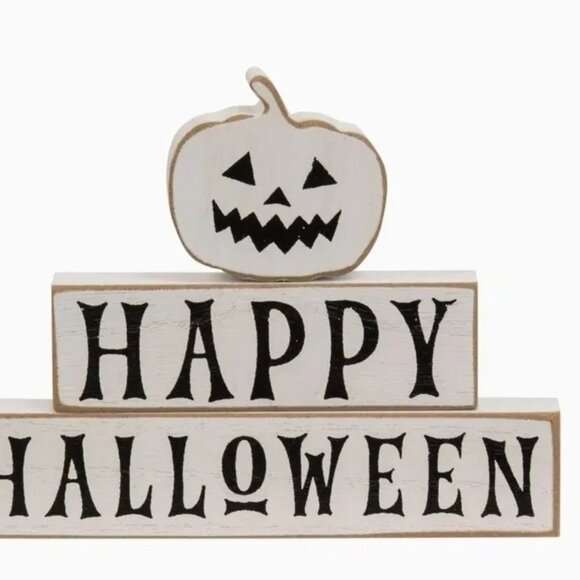 HALLOWEEN CLEARANCE!!!! ($5) Happy Halloween Pumpkin Blocks - Picture 2 of 5